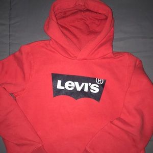 Red Levi’s sweatshirt